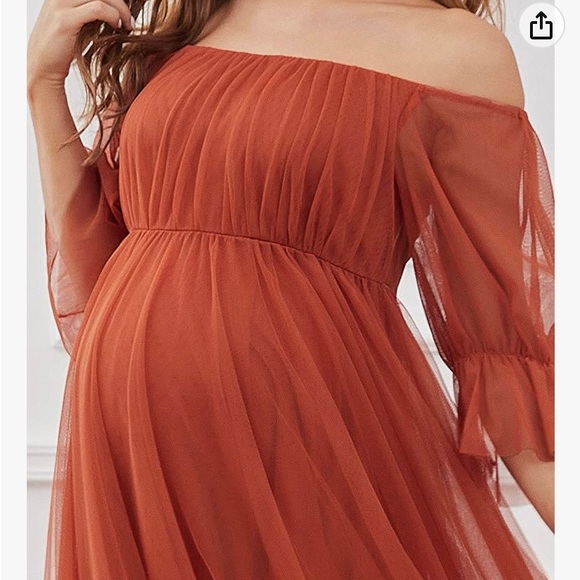 Ever-Pretty Women's Off-Shoulder A-line Tulle Maternity Dress - Picture 2 of 3
